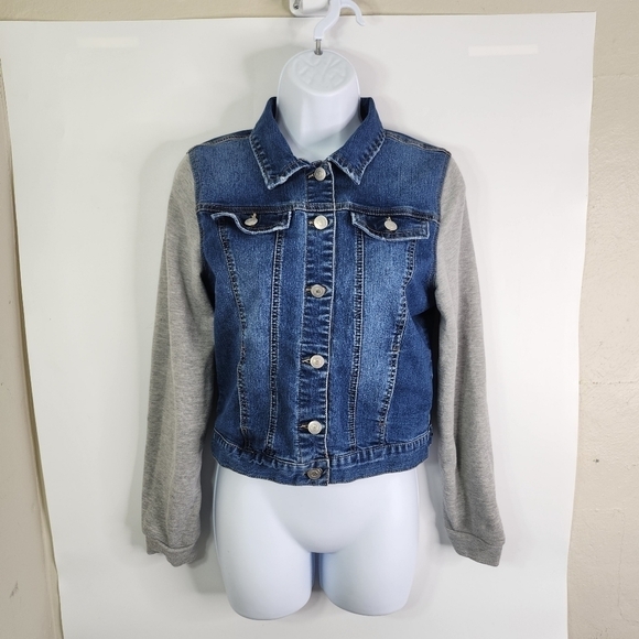 LOVE TREE DENIM Cropped Jean Jacket Women's Medium - Picture 7 of 9